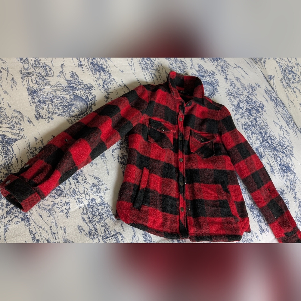 Buffalo Plaid Flannel Jacket, Size S